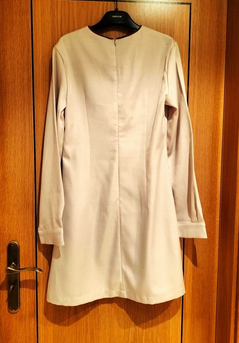 Vestido beje, tam. XS, Shein