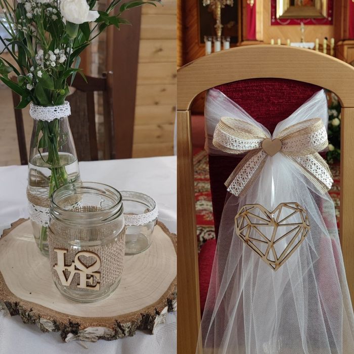 Ozdoby dekoracje ślubne zestaw