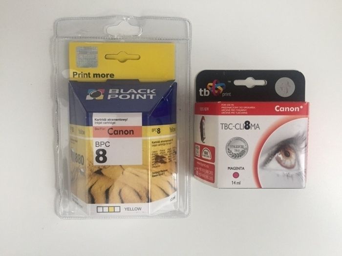 Tusze do drukarek Canon Yellow i Magenta ZESTAW