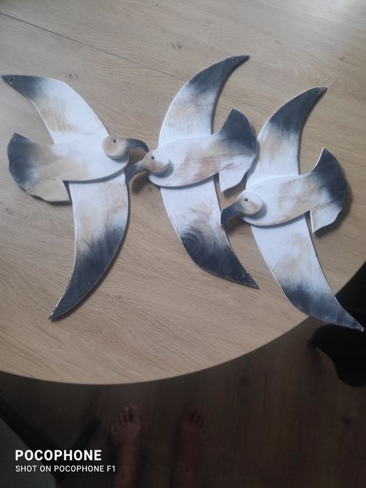 Drewniane Mewy na ścianę