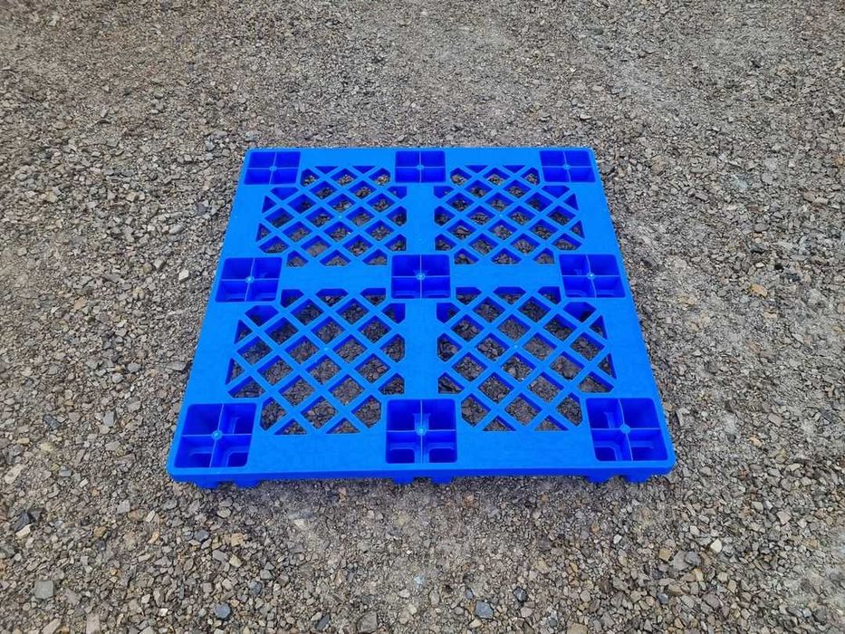 Palety plastikowe 100x100 cm - niebieska, paleta plastikowa, ażurowa