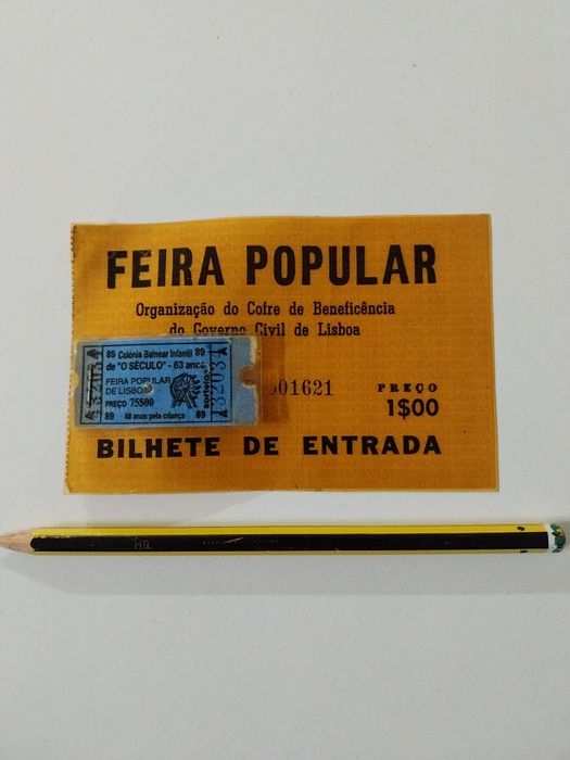 Bilhete Feira Popular Lisboa Antigo - Raro