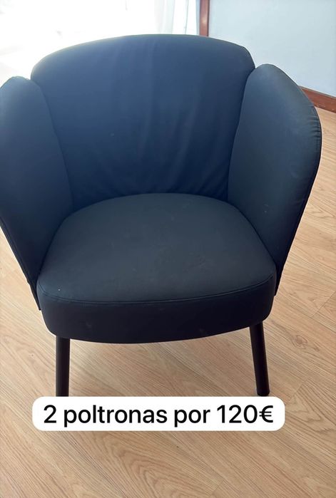 2 poltronas pretas
