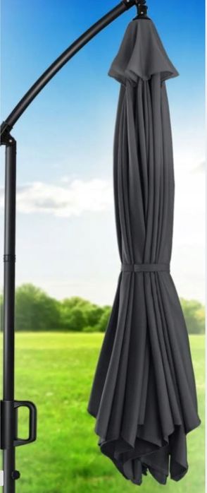 Parasol ogrodowy 300cm grafitowy