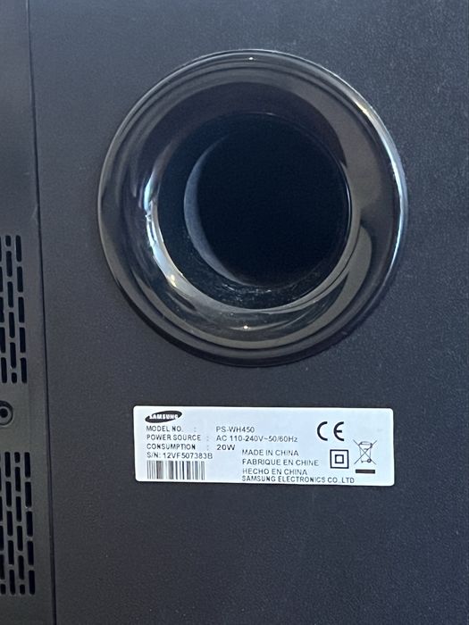 Soundbar / Barra de Som 2.1 Samsung HW-H450 com subwoofer PS-WH450