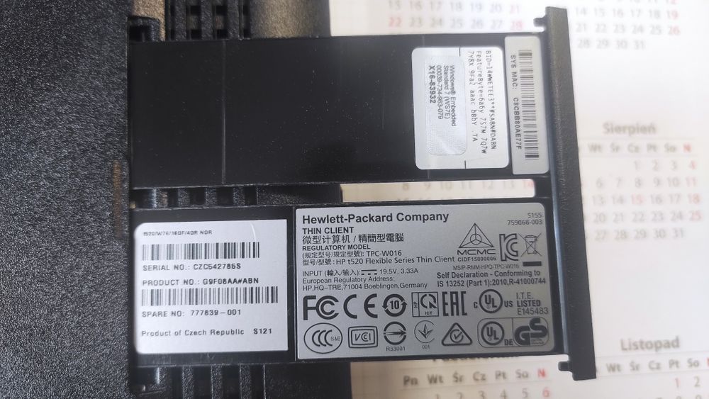HP t520 16/4 zestaw komputerowy