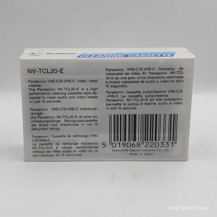 Cassette da Panasonic para Limpeza de Cabeças de leitura VHS / SVHS