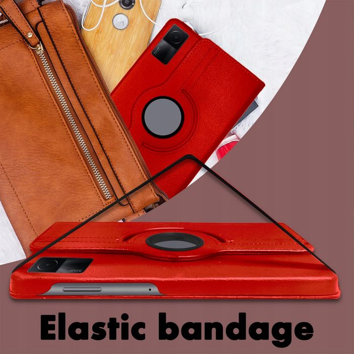 outlet etui sweimen do xiaomi redmi pad se 11" z podstawą czerwone
