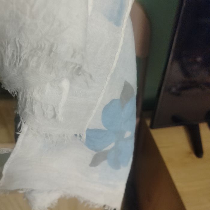 Szalik apaszka wiosenna cienka chusta kwiaty
