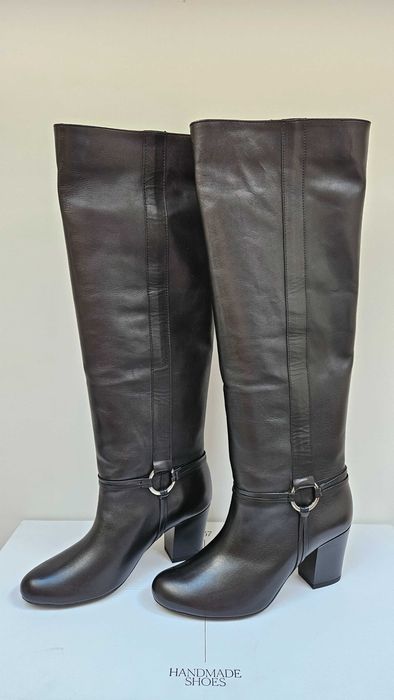 Nowe długie kozaki L37 skóra  kazar 39 25.5cm