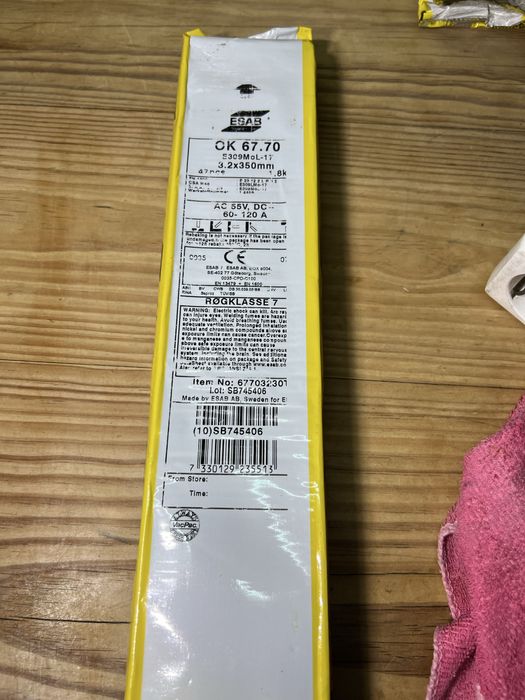 Electrodos inox 316L 309 ; ESAB Vacpack, Eurotrod, Avesta
