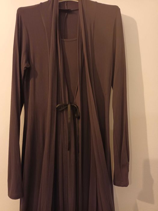 grafitowa sukienka z wiskozy rozmiar 36