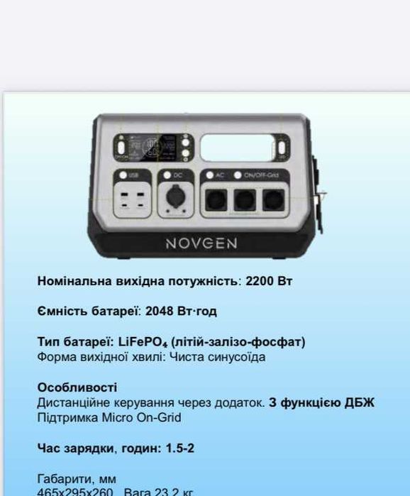 Зарядна станція Novgen потужніша за відомі бренди () 4400Вт.Акція.