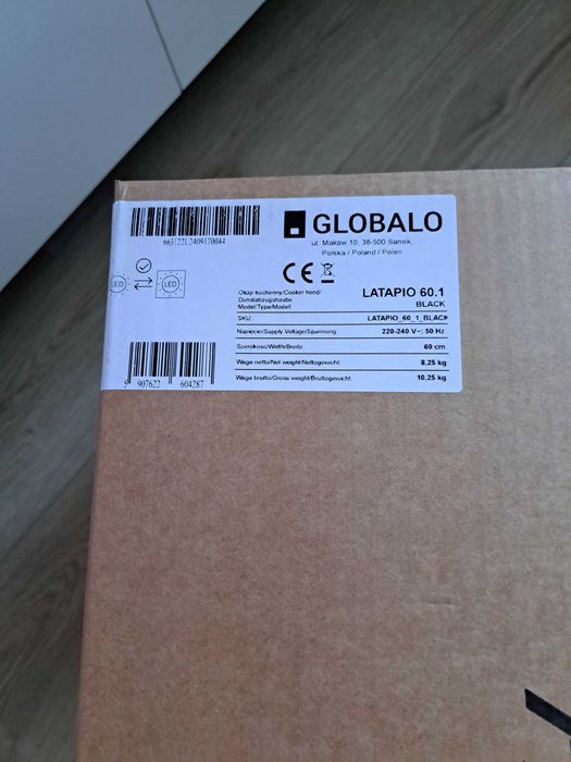 Okap podszawkowy firmy globalo