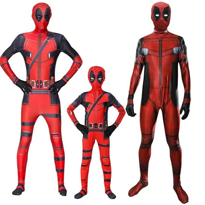 Fato e Máscara Deadpool Crianças e Adultos