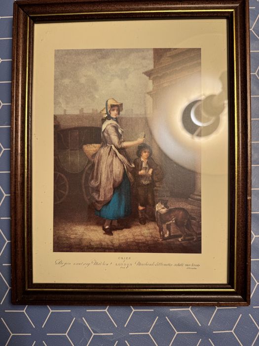 Cries of london plate 4 com moldura de madeira