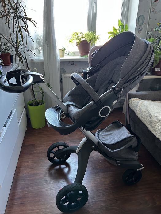 Візок коляска 2 в 1 Stokke Explory v5 колір сірий меланж