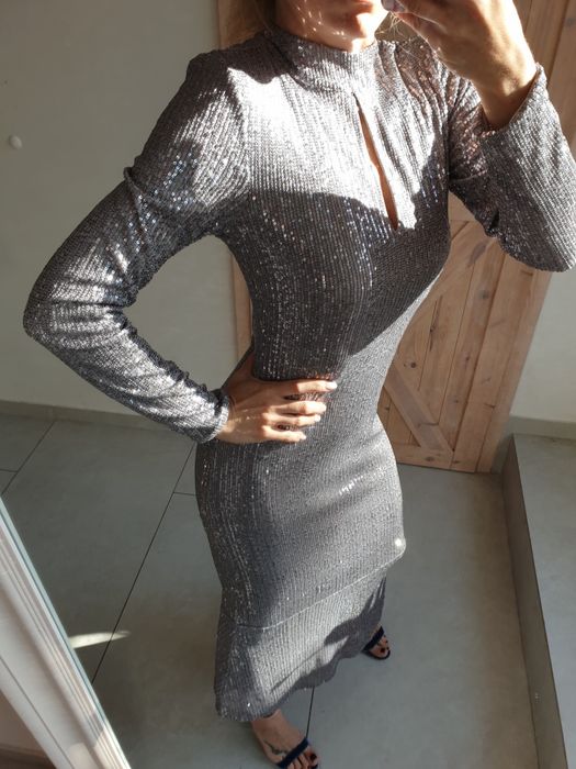 Vero Moda sylwester bal wesele Święta sukienka wieczorowa m cekiny bli