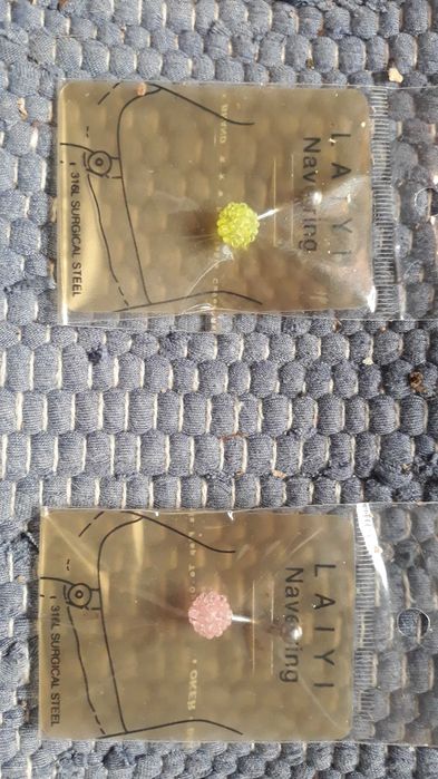 Piercings em aço cirúrgico - novos - portes incluidos