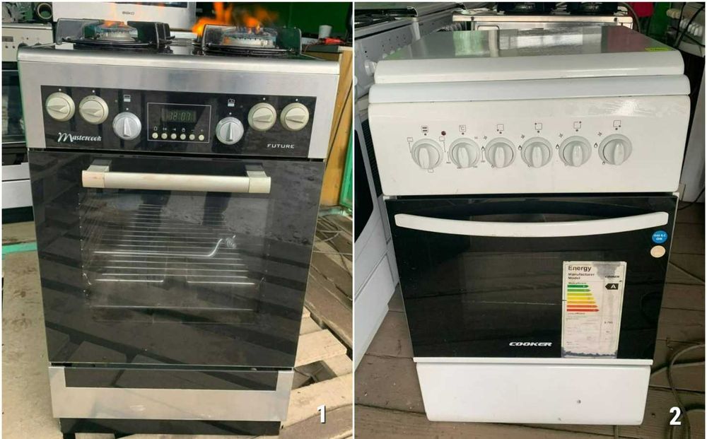 ПЛИТА Газова AMICA FX784 50см НЕРЖАВІЙКА Конвекція ГРИЛЬ Б\у Німеччина