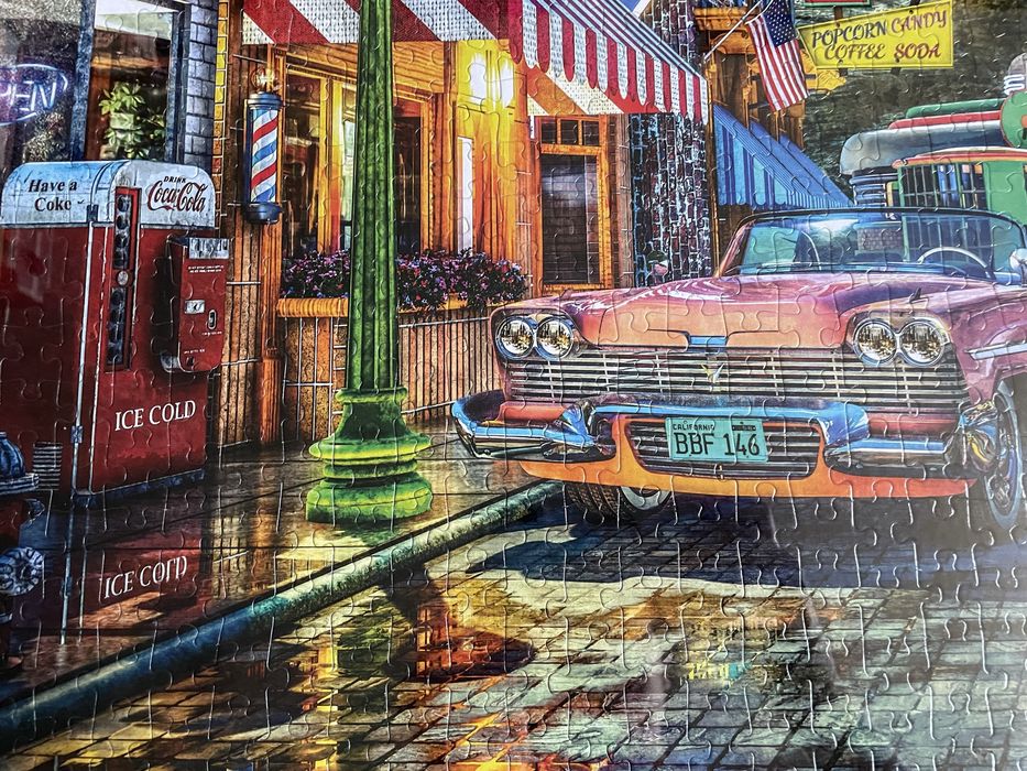 Decoração parede puzzle com moldura