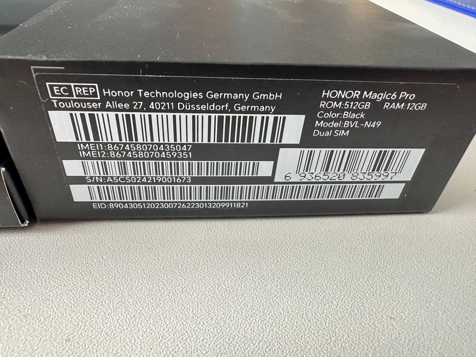 Honor Magic6 Pro 12/512GB Czarny - Uszkodzony Ekran - PL Euro RTV