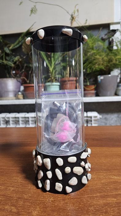 Ночник " Аквариум с медузами" . Лампа медуза.