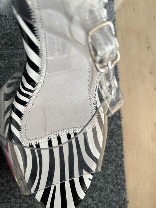 Szpilki Pole Dance 38 zebra cyrkonie nowe Roxie Luve jak pleaser