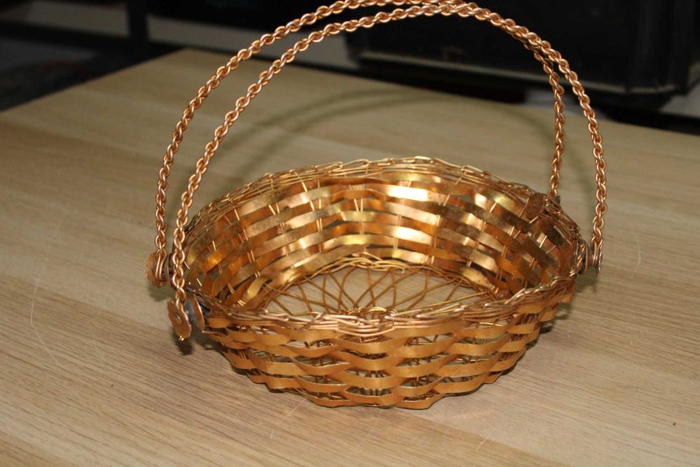 Cesto para Pão dourado