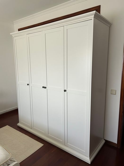 Armário branco de quarto para roupa - compr 175 cm x largura 57 cm x altura 200 cm