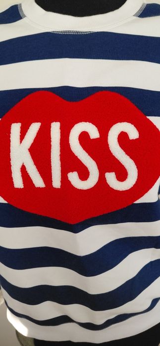 Nowa bluza PLN Kiss , bluza w paski dobra też na S
