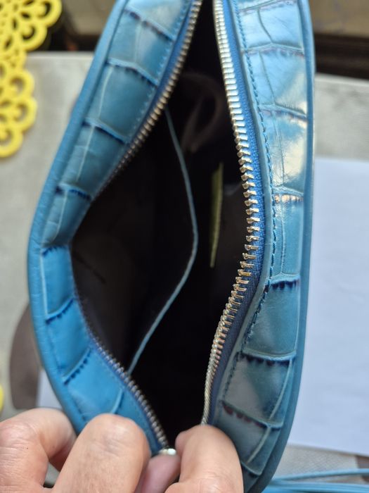 Torebka listonoszka Gino Rossi Croco Blue