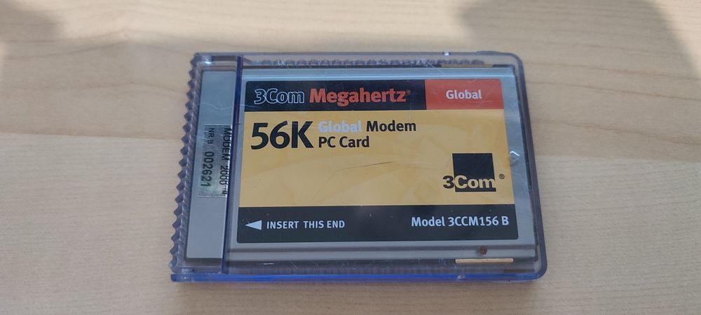 Retro modem 3com Megahertz PCMCIA