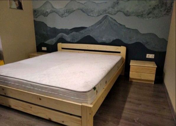 Міцне дерев'янне ліжко  | Безкоштовна доставка самовивозом