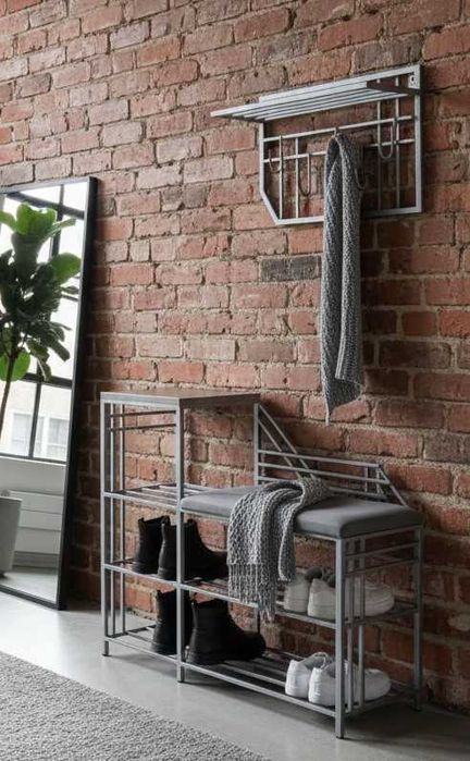 Банкетка, полиця для взуття Лофт