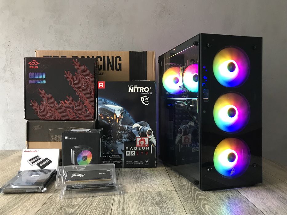 Новый! Игровой компьютер! I7 9700 12 ядер ,RX570,ігровий ПК