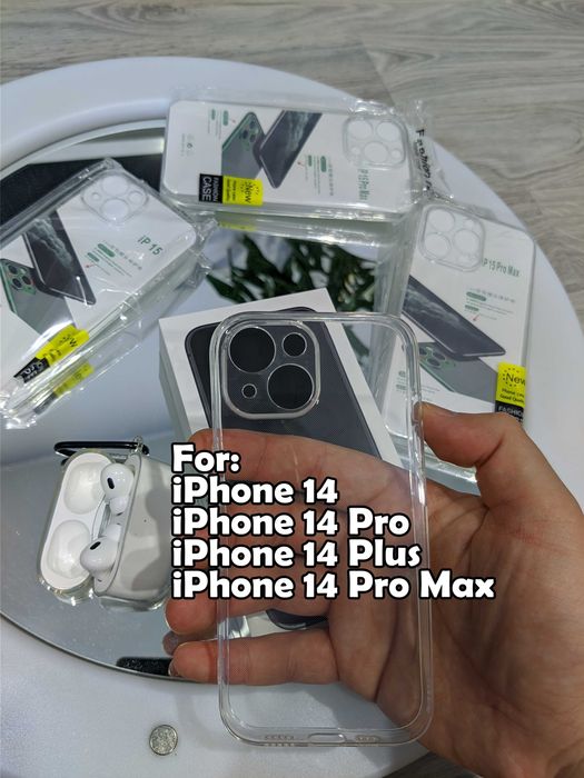 Чохол Clear для iPhone 14 Pro Max  14 Pro  14 Plus чехол TPU айфон