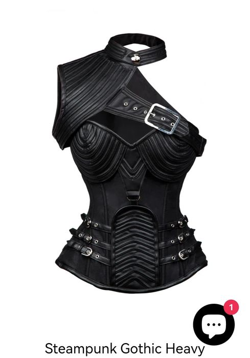 5XL Damski gorset z zamkiem błyskawicznym Charmian Steampunk, ciężki,