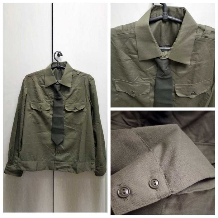 Новая офицерская военная рубашка с галстуком СССР ( начало 80х) 48-2.