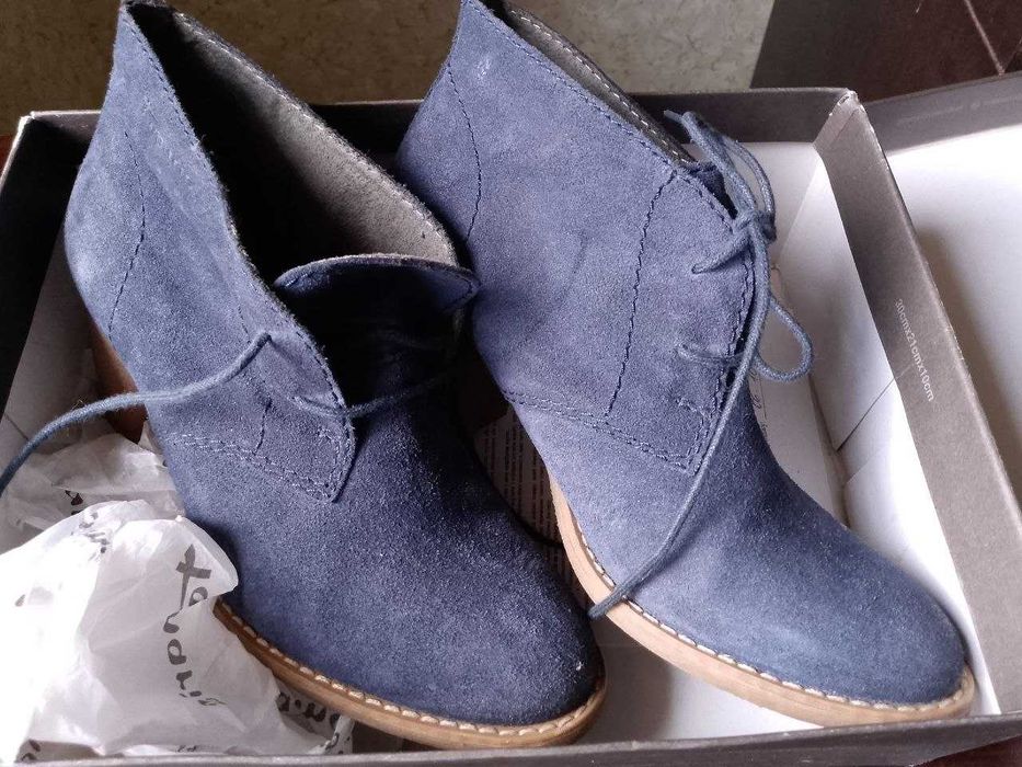 Демісезонні, замшеві черевики, ботильйони від бренду tamaris. 36 р