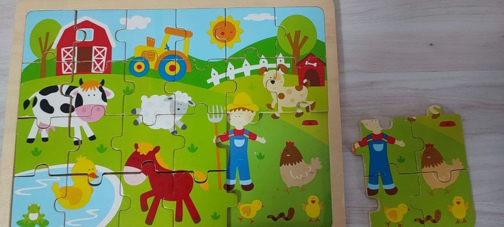 Розвиваючі дерев'яні іграшки, пазли