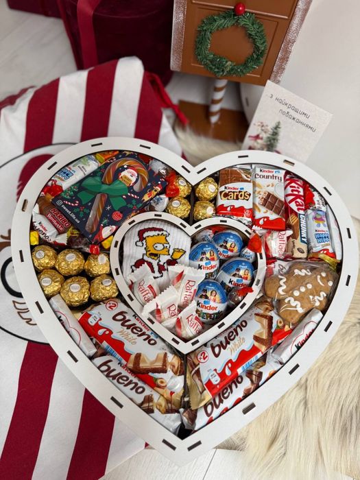 Подарунковий бокс Серце в серці  великий вибір