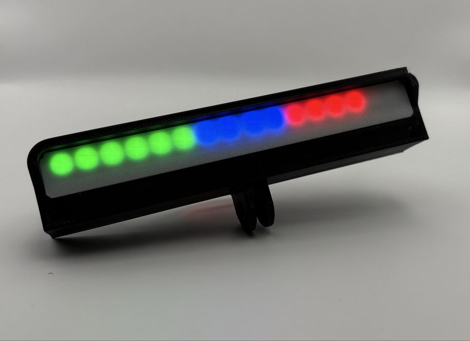 Wskaźnik pasek LED do symulatorów Simhub RPM obroty simracing druk 3D