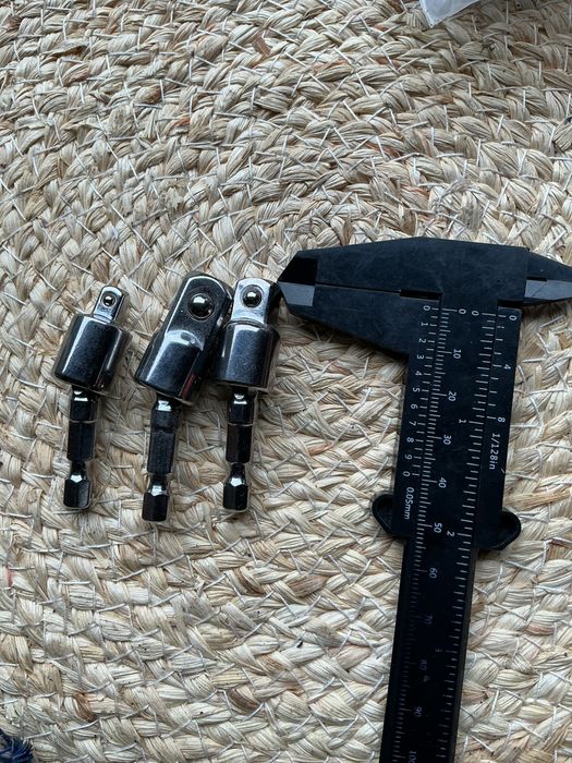 Набор 3 штуки якісних перехідників адаптерів карданчиків 1/4 3/8 1/2