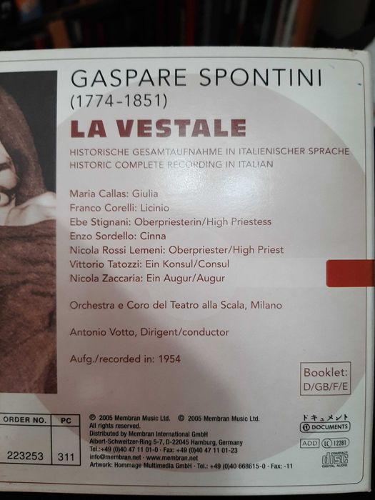 Spontini – La Vestale – Maria Callas, Franco Corelli – Antonio Votto