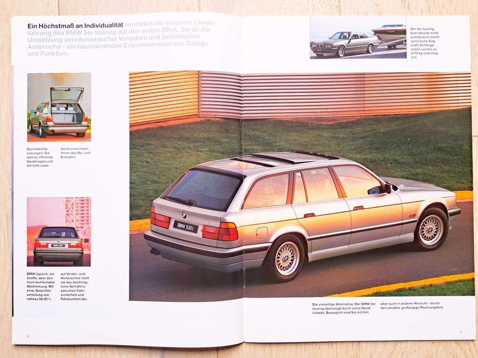 BMW 5 E34 Touring 518i-540i prospekt 1996, stan BDB, 26 str. *przesyłka GRATIS !