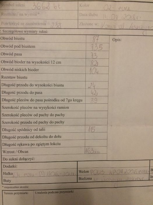 Ecru Suknia ślubna 36 38 Elizabeth e-3662 bez trenu + halka koło