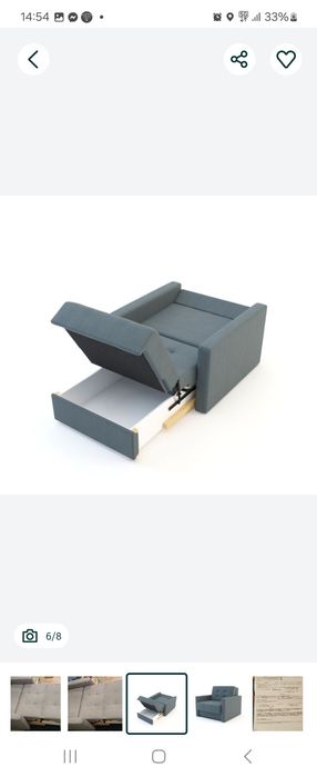 Nowa sofa jednoosobowa amerykanka