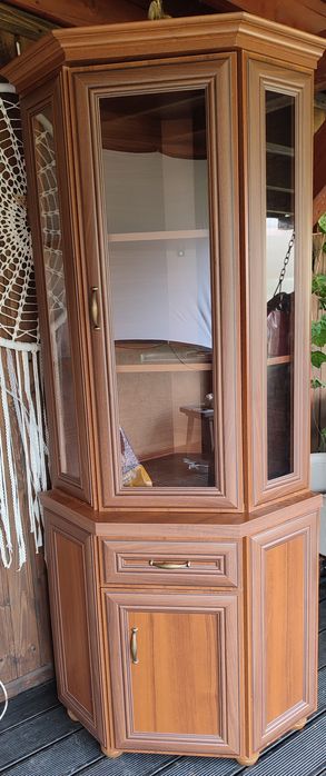 Narożna witryna do salonu