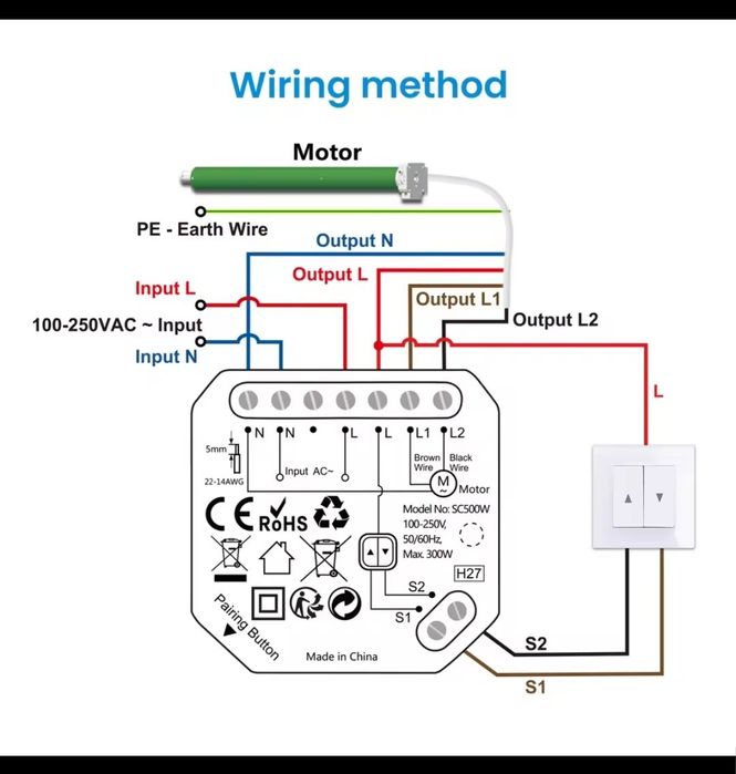 8 switch WiFi para automatizar estores eléctricos LARATOP